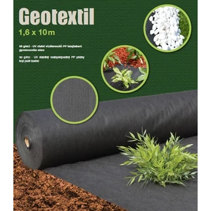 Kert GEOTEXTÍLIA 1,6x10m 50gr/nm Fekete