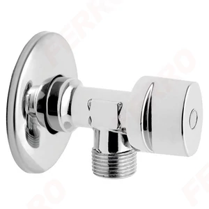 Sarokszelep FERRO Mosógéptöltő 1/2"-3/4"  Z1234K Fém tekerővel