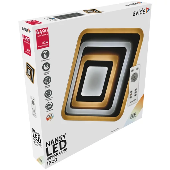 LED Avide DESING mennyezeti lámpa NANSY ADO3S-81W-NAN-2,4G