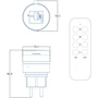 Kép 4/4 - LED Entac Távirányítós KÜLTÉRI IP44 Hálózati Adapter, 2IP44Aljzat+1 távirányító