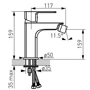 Kép 2/2 - Csaptelep FERRO ALBA VERDELINE BLB6VL BIDET csaptelep