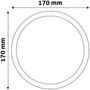 Kép 3/4 - Avide LED Beépíthető Kerek Mennyezeti Lámpa ALU Szatén Nikkel 12W NW 4000K