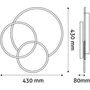 Kép 3/4 - Avide Design Mennyezeti lámpa NICO RF távirányitó